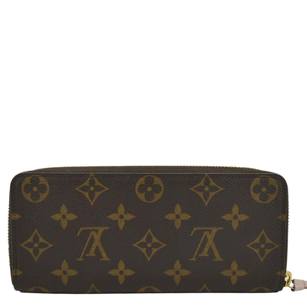 LOUIS VUITTON Clemence Monogram Canvas Zippy Wallet Brown