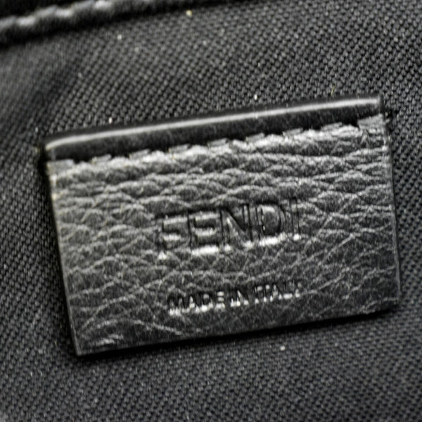 FENDI Studded Logo Woc Leather Crossbody Clutch Black