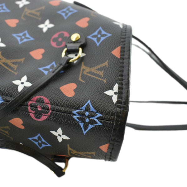 LOUIS VUITTON Game On Neverfull MM Monogram Canvas Tote Bag Black