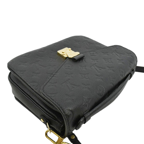 LOUIS VUITTON Metis Pochette Empreinte Leather Crossbody Bag Black
