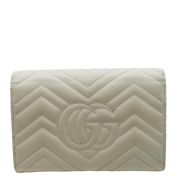 GUCCI GG Marmont Mini Matelasse Leather Crossbody Bag Ivory 474575