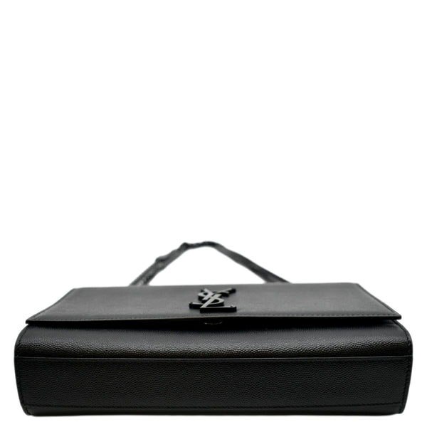 YVES SAINT LAURENT Kate Leather Chain Clutch Crossbody Bag Black