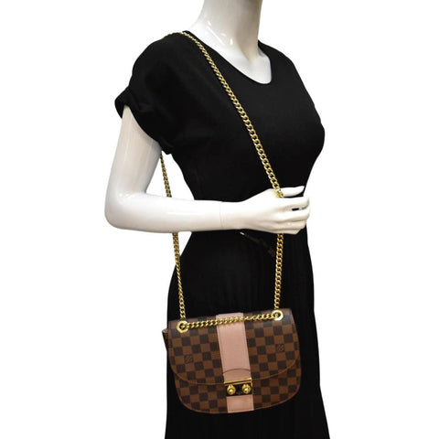 LOUIS VUITTON Wight Damier Ebene Shoulder Crossbody Bag Magnolia