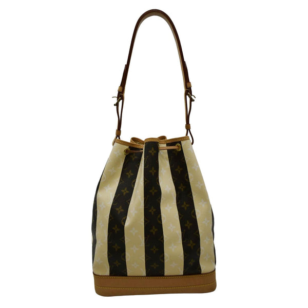LOUIS VUITTON Noe Monogram Rayures Shoulder Bag Ivory