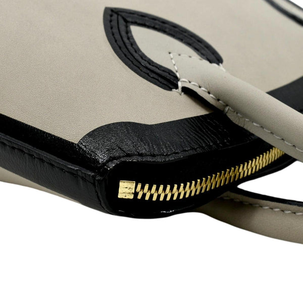 LOUIS VUITTON Lockit Cuir Obsession Leather Satchel Bag Grey