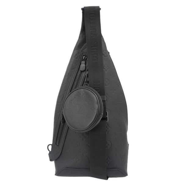 LOUIS VUITTON Duo Sling Bag Taigarama Black Crossbody