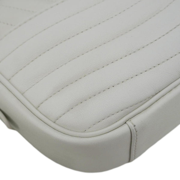 LOUIS VUITTON New Wave Quilted Calfskin Leather Camera Bag White