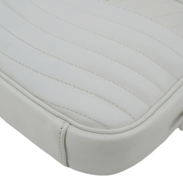 LOUIS VUITTON New Wave Quilted Calfskin Leather Camera Bag White