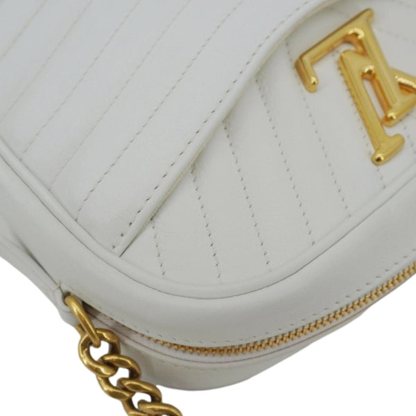 LOUIS VUITTON New Wave Quilted Calfskin Leather Camera Bag White