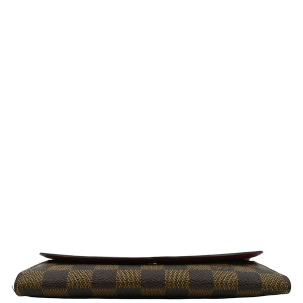 LOUIS VUITTON Emilie Damier Ebene Wallet Brown
