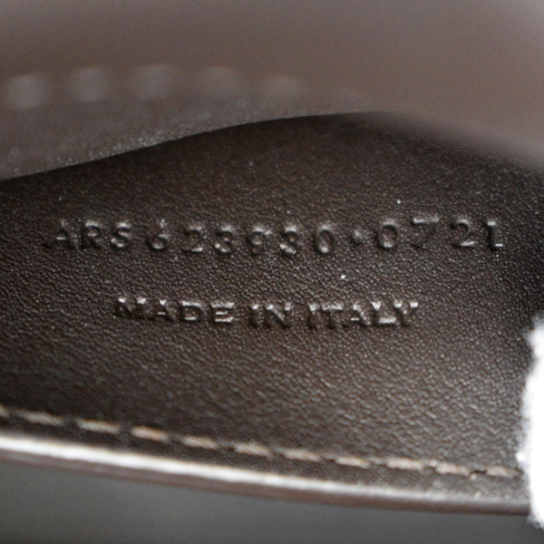 YVES SAINT LAURENT Cassandra Leopard Print Monogram Canvas Shoulder Bag Maroon