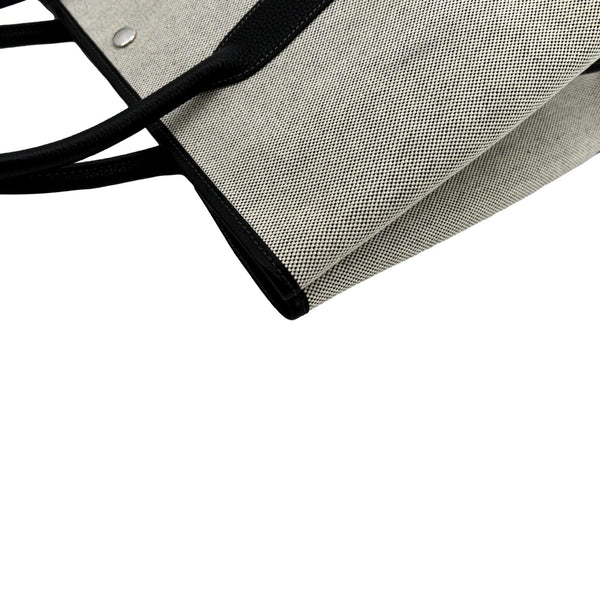 HERMES Garden Party Canvas Tote Bag Black