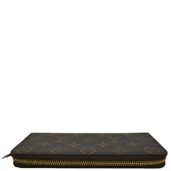 LOUIS VUITTON Clemence Monogram Canvas Zippy Wallet Brown