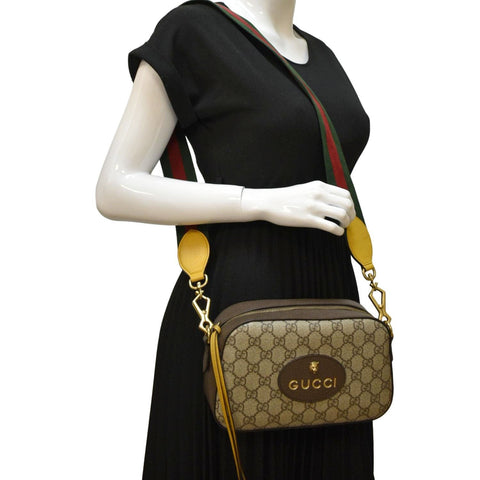 GUCCI Neo Vintage GG Supreme Canvas Messenger Bag Beige 476466