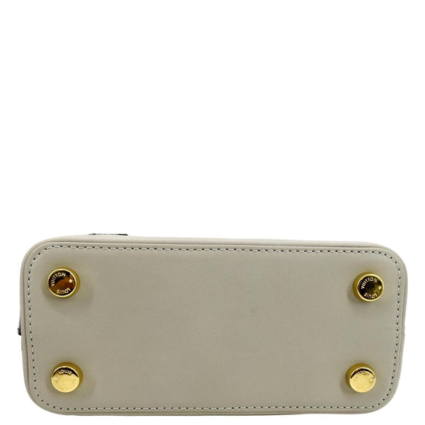 LOUIS VUITTON Lockit Cuir Obsession Leather Satchel Bag Grey