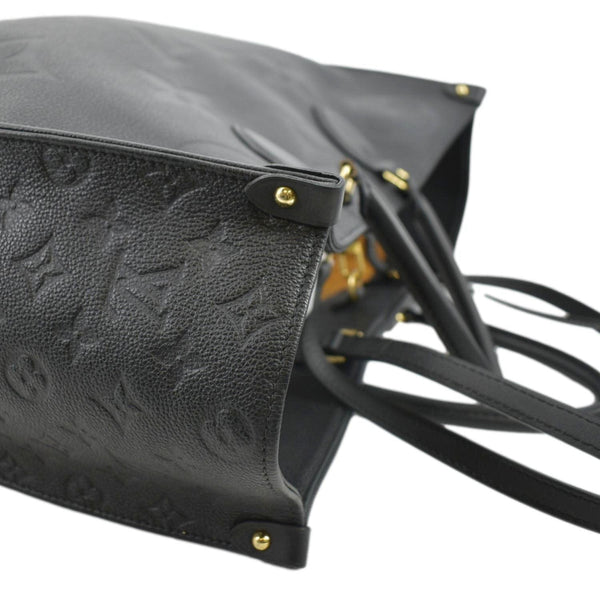 LOUIS VUITTON Onthego GM Monogram Empreinte Leather Tote Bag Black