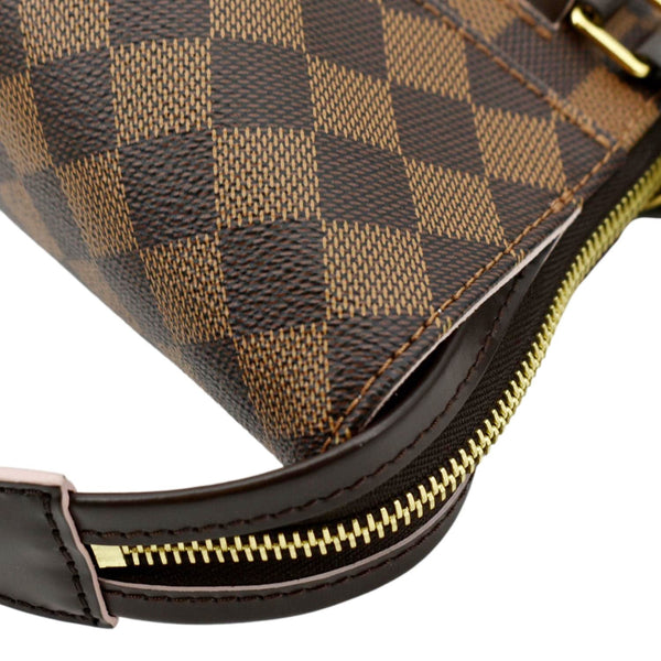 LOUIS VUITTON Caissa PM Damier Ebene Tote Shoulder Bag Rose Ballerine