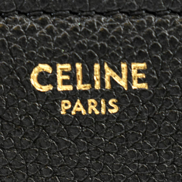 CELINE Teen 16 Calfskin Leather Crossbody Bag Black