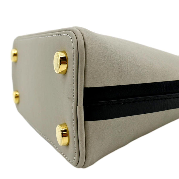 LOUIS VUITTON Lockit Cuir Obsession Leather Satchel Bag Grey