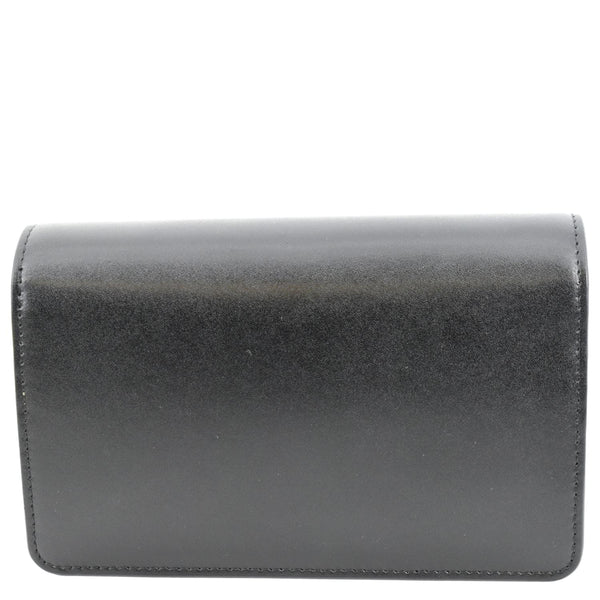 FENDI Studded Logo Woc Leather Crossbody Clutch Black