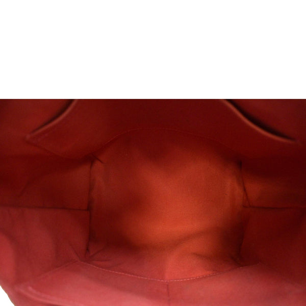 Inside of LV Damier Ebene Tote Shoulder Bag Brown