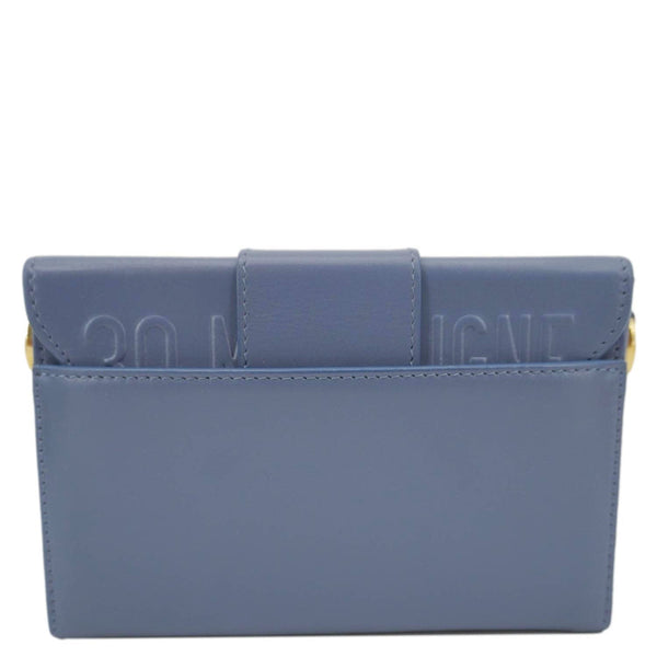 CHRISTIAN DIOR 30 Montaigne Flap Leather Crossbody Bag Blue