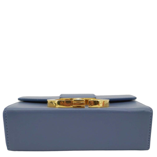 CHRISTIAN DIOR 30 Montaigne Flap Leather Crossbody Bag Blue