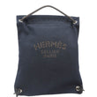 HERMES Aline Grooming Swift Canvas Backpack Bag Navy Blue