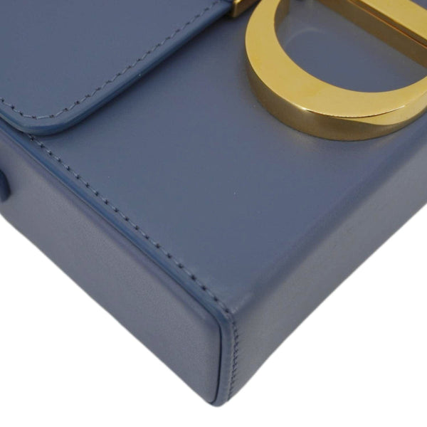 CHRISTIAN DIOR 30 Montaigne Flap Leather Crossbody Bag Blue