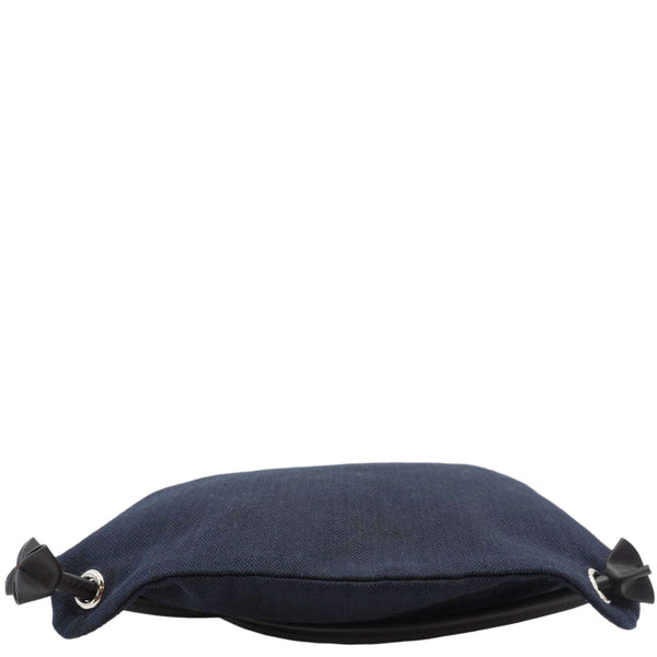 HERMES Aline Grooming Swift Canvas Backpack Bag Navy Blue