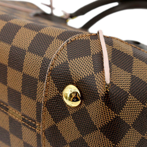 LOUIS VUITTON Caissa PM Damier Ebene Tote Shoulder Bag Rose Ballerine