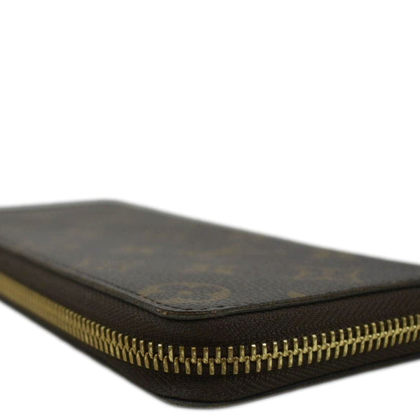 LOUIS VUITTON Clemence Monogram Canvas Zippy Wallet Brown