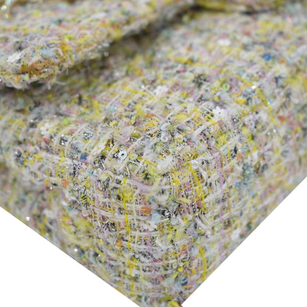 CHANEL Garden Party Flap Medium Tweed Shoulder Bag Pastel