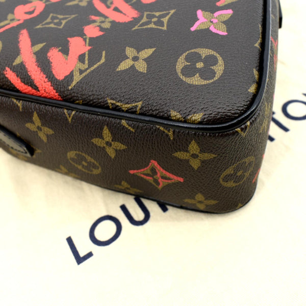 LOUIS VUITTON Sac Coeur Heart Monogram Canvas Crossbody Bag Brown