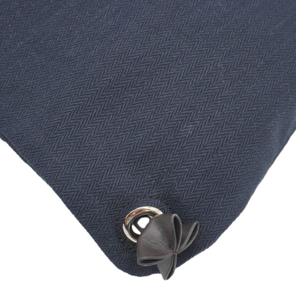 HERMES Aline Grooming Swift Canvas Backpack Bag Navy Blue