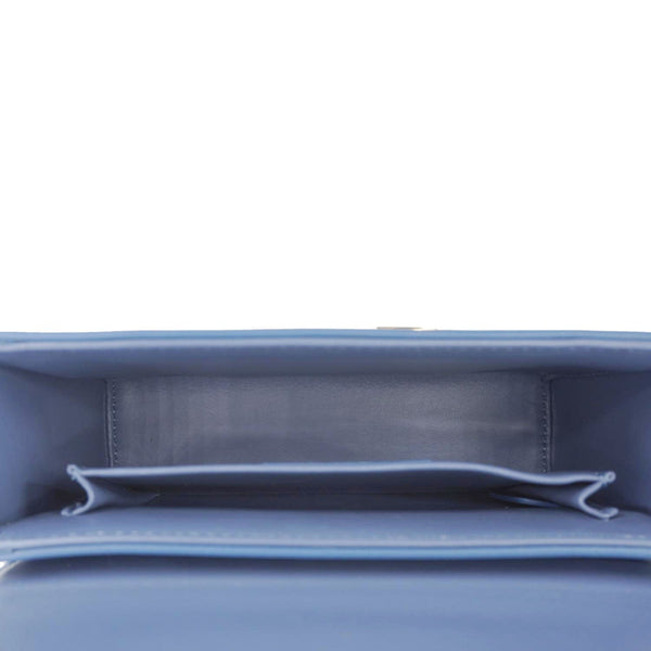 CHRISTIAN DIOR 30 Montaigne Flap Leather Crossbody Bag Blue