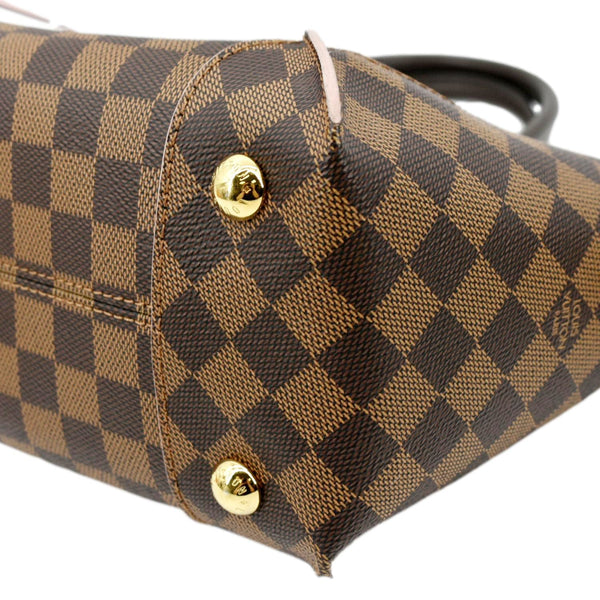 LOUIS VUITTON Caissa PM Damier Ebene Tote Shoulder Bag Rose Ballerine