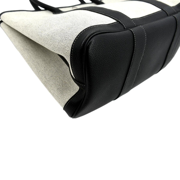 HERMES Garden Party Canvas Tote Bag Black