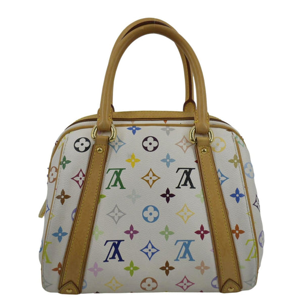 LOUIS VUITTON Priscilla Monogram Multicolore Canvas Satchel Bag White