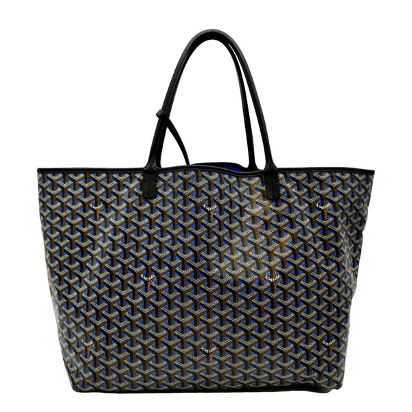 GOYARD Hell Yes Canvas Tote Shoulder Bag Blue
