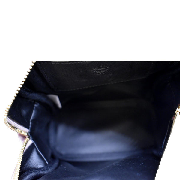 MCM Stark Bebe Boo Studded Mini Visetos Logo Leather Backpack Bag Pink