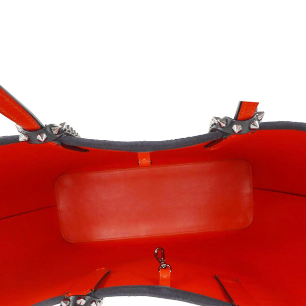 CHRISTIAN LOUBOUTIN Cabata Leather Tote Bag Navy Blue