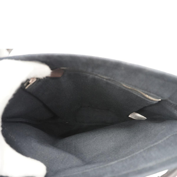 HERMES Aline Grooming Swift Canvas Backpack Bag Navy Blue