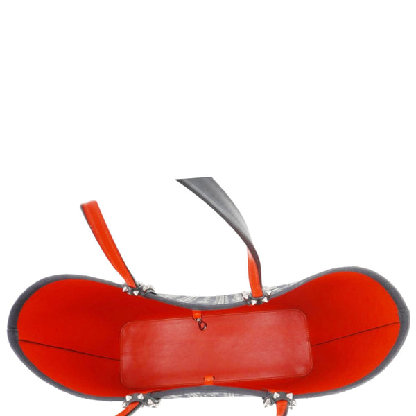 CHRISTIAN LOUBOUTIN Cabata Leather Tote Bag Navy Blue