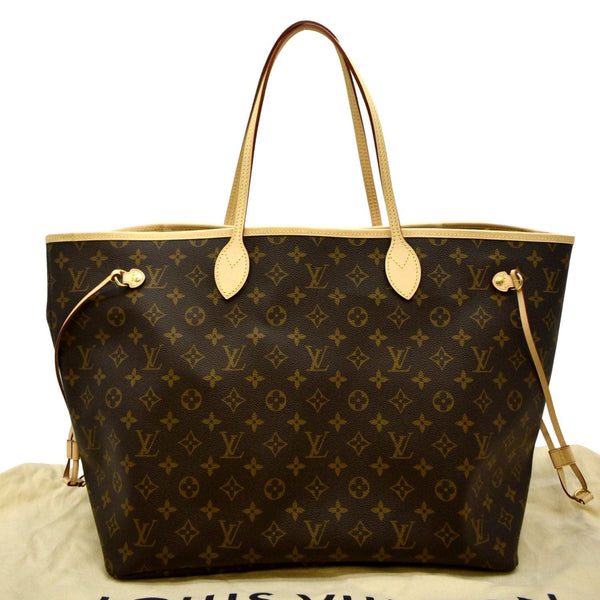 LOUIS VUITTON Neverfull GM Monogram Canvas Tote Bag Brown