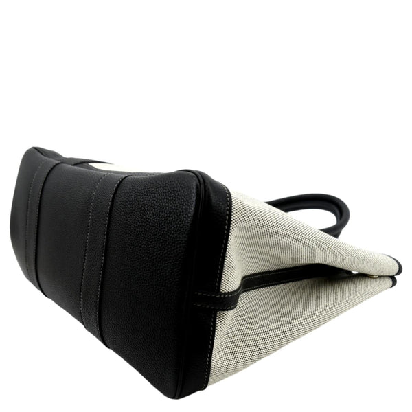 HERMES Garden Party Canvas Tote Bag Black