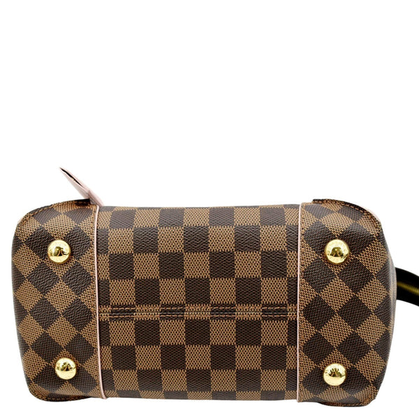 LOUIS VUITTON Caissa PM Damier Ebene Tote Shoulder Bag Rose Ballerine