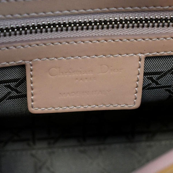 CHRISTIAN DIOR Medium Lady Dior Cannage Lambskin Leather Shoulder Bag Yellow