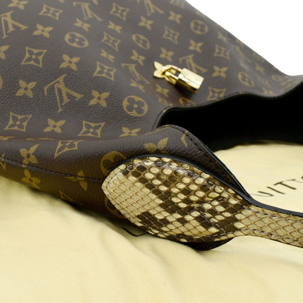 LOUIS VUITTON Flower Hobo Monogram Canvas Shoulder Hobo Bag Brown