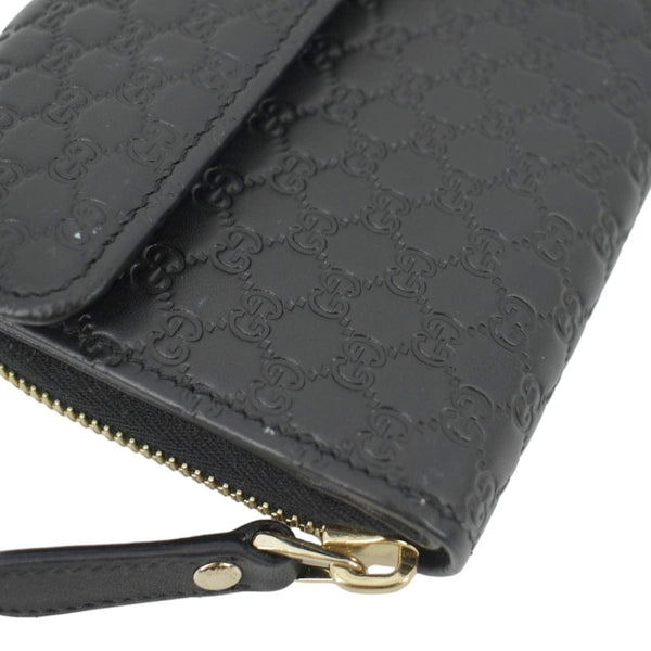 GUCCI Microguccissima Leather Wallet Black 449364